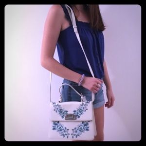 White House Black Market EmbroideredPurse LIKE NEW